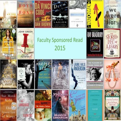 2015 Faculty Sponsored Read