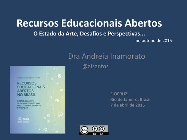 Recurso educacionais abertos: desafios e perspectivas