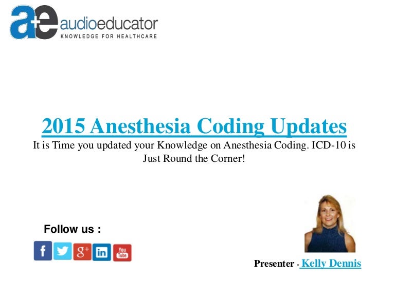 2015 Anesthesia Coding Updates