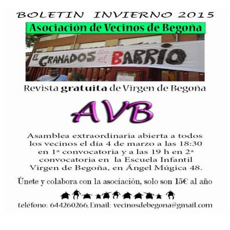 Boletín de la AVB, invierno 2015