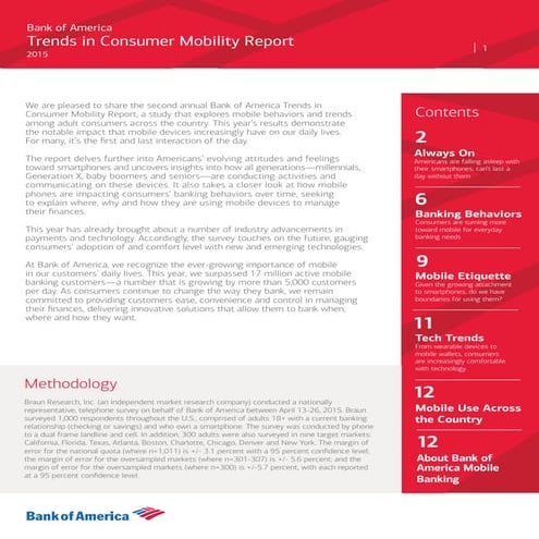 Bank of America 2015 Consumer Mobility Report 