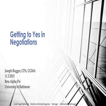 Getting to Yes in Negotiations