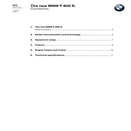 2015 BMW F 800 R at EICMA 2014 Press Release