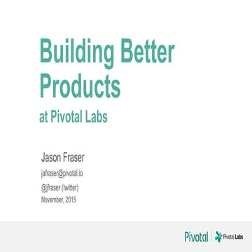 Building Better Products (for SpeedUp! Europe)