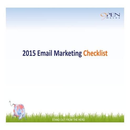2015 Email Marketing Checklist - Stand Out From The Herd