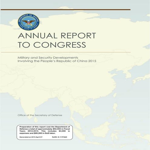 DOD 2015 China Military Power Report