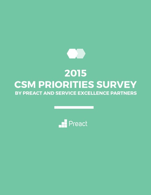 2015 Customer Success Priorities Survey