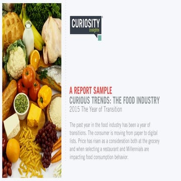 Curious Trends: The Food Industry 2015
