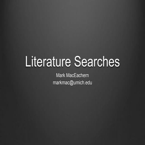 Extensive Literature Searching