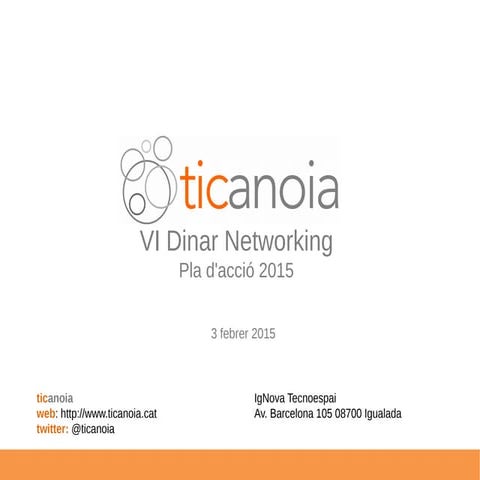 TICAnoia / Pla d'acció 2015
