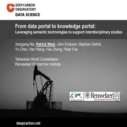From data portal to knowledge portal: Leveraging semantic technologies to sup...