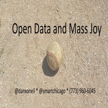 Open Data and Mass Joy
