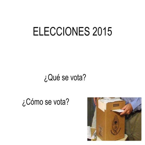2015: Elecciones en Argentina