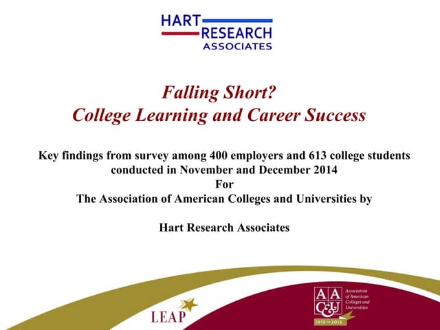 Falling Short? College Learning and...