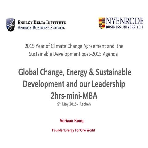 2015 global change, energy architecture and leadership lecture series present...