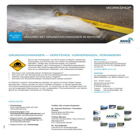 Umgang mit Grundhochwasser in Bayern | Workshop