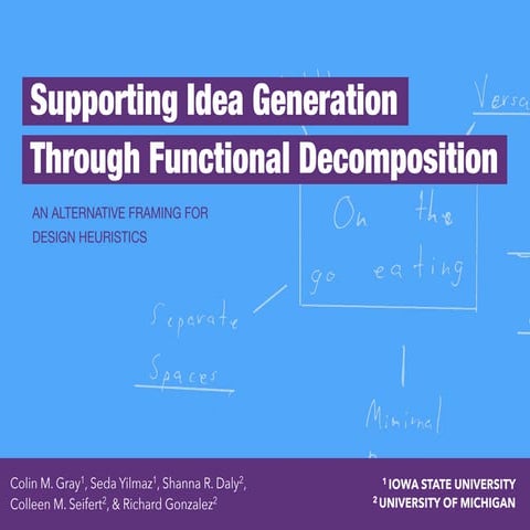 Supporting Idea Generation Through Functional Decomposition: An Alternative F...