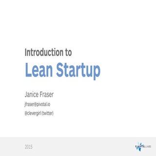 2015 Introduction to Lean Startup