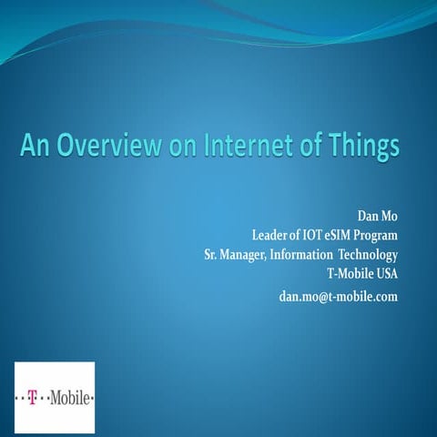 An Overview on Internet of Things (IOT)