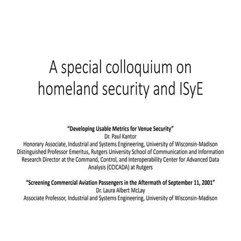 Screening Commercial Aviation Passengers in the Aftermath of September 11, 2001