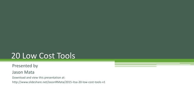 2015 itsa 20 low cost tools v1