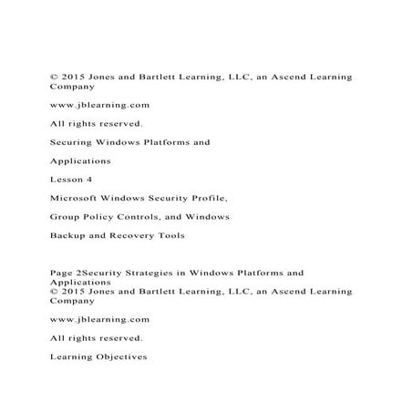© 2015 Jones and Bartlett Learning, LLC, an Ascend Learning Co.docx
