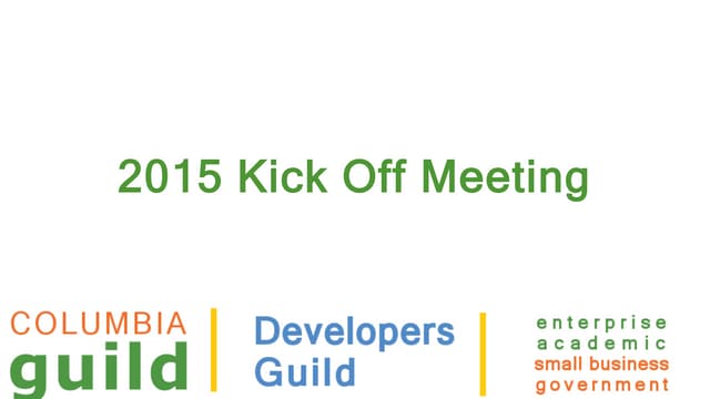 2015 kick off meeting