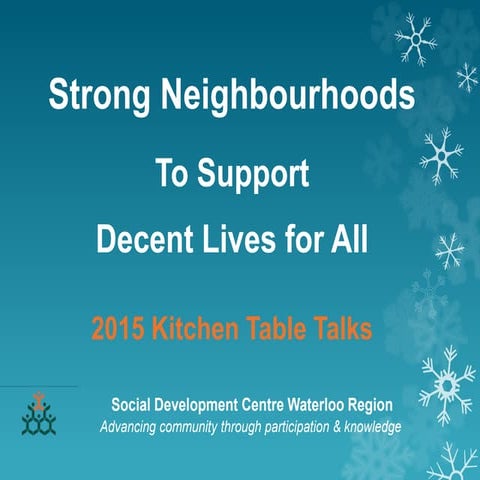 Kitchen Table Talks 2015 Preliminary Results 