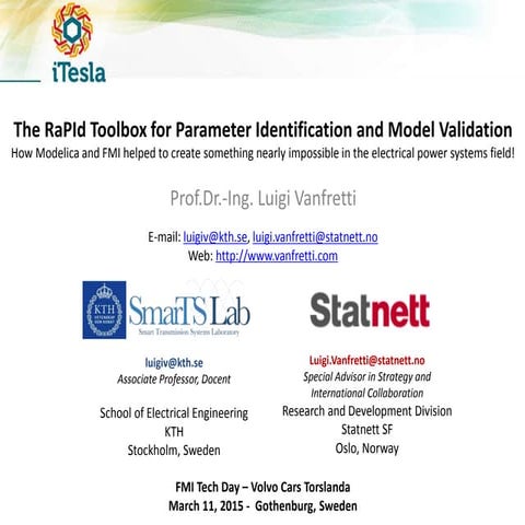 The RaPId Toolbox for Parameter Identification and Model Validation: How Mode...
