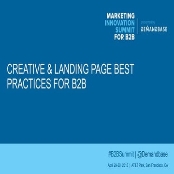 B2B Advertising, Personalization, and Landing Page Best Practices | PDF