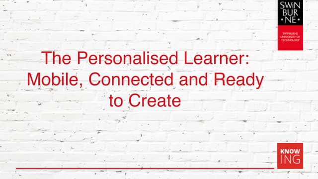 2015 The persoanlised learner