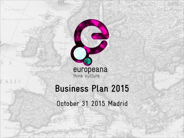 AGM 2014 - Business Plan 2015 recommendations
