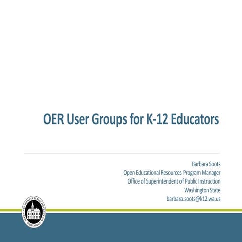 OER User Groups for K-12 Educators