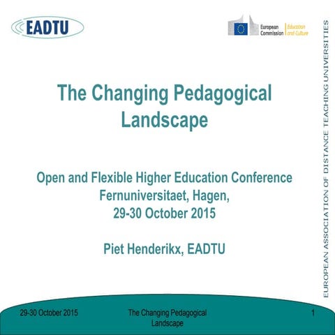 2015 p. henderikx the changing pedagogical landscape