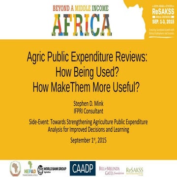 2015 ReSAKSS Conference – Day 1 - Stephen Mink