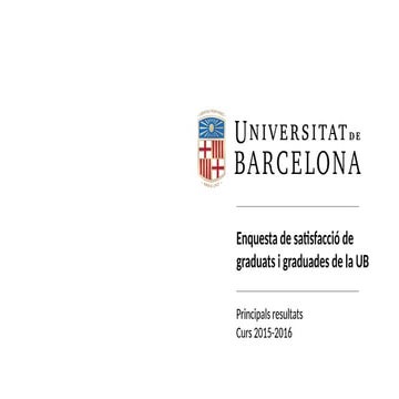 Resultats enquesta als graduats universitaris