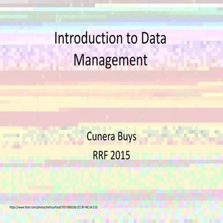 Introduction to data management