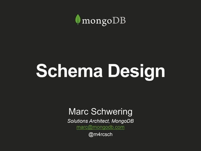 Jumpstart: Schema Design