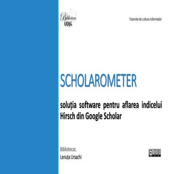 Scholarometer: solutia software pentru aflarea indicelui Hirsch din Google Sc...