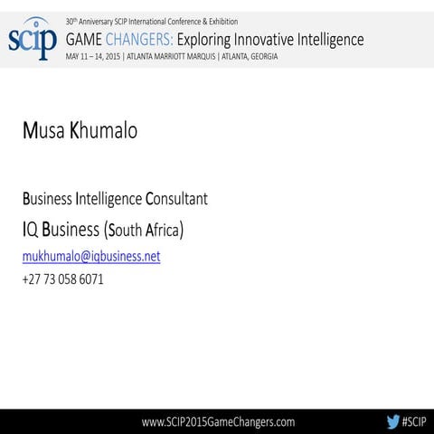 Management and Commercialization of Open Technovation: the  emerging economies’ dilema by Musa Khumalo