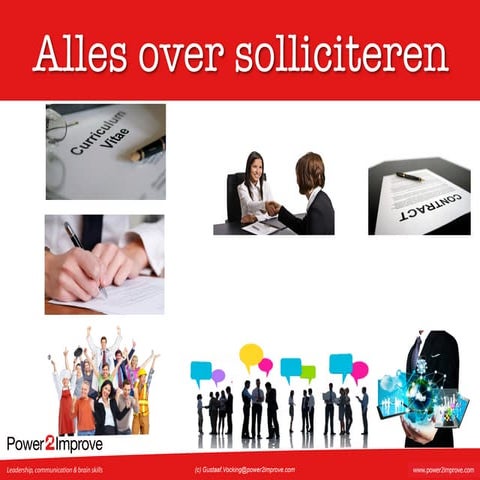 Masterclass Solliciteren UniPartners Tilburg - Handout