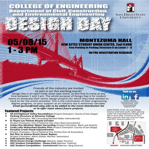 SDSU Engineering Design Day - Spring 2015