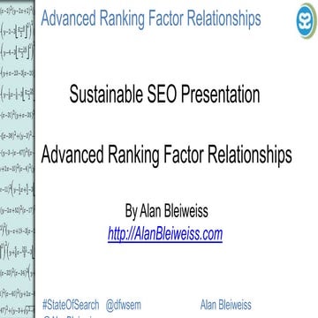 Advanced SEO Ranking Relationships