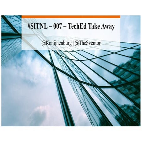 SAP TechEd 2015 takeaway