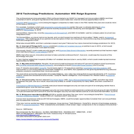 2015 technology predictions