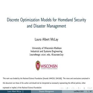 Discrete Optimization Models for Ho...