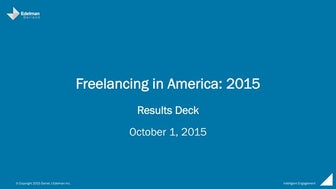 Freelancing in America: 2015