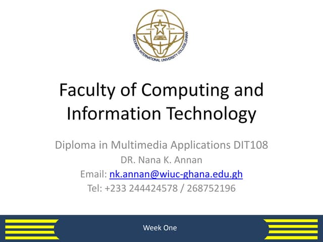 Introduction to Multimedia Design and Development