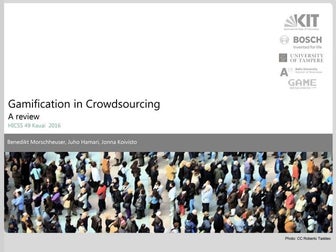 Gamification in Crowdsourcing: A review