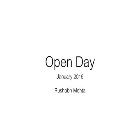 Frappé / ERPNext Open Day January 2016